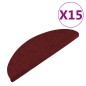 vidaXL Tappetini Autoadesivi per Scale 15 pz 65x22,5x3,5 cm Rossi