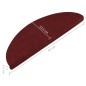 vidaXL Tappetini Autoadesivi per Scale 15 pz 65x22,5x3,5 cm Rossi