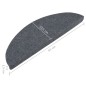 vidaXL Tappetini Autoadesivi per Scale 15 pz 65x22,5x3,5 cm Grigi vidaXL Tappetini Autoadesivi per Scale 15 pz 65x22,5x3,5 cm Grigi