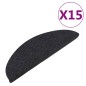 vidaXL Tappetini Autoadesivi per Scale 15 pz 65x22,5x3,5 cm Antracite