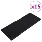 vidaXL Tappetini Autoadesivi per Scale 15 pz 65x24,5x3,5 cm Nero vidaXL Tappetini Autoadesivi per Scale 15 pz 65x24,5x3,5 cm Nero