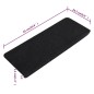 vidaXL Tappetini Autoadesivi per Scale 15 pz 65x24,5x3,5 cm Nero vidaXL Tappetini Autoadesivi per Scale 15 pz 65x24,5x3,5 cm Nero