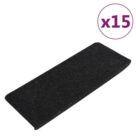 vidaXL Tappetini Autoadesivi per Scale 15 pz 65x24,5x3,5 cm Antracite