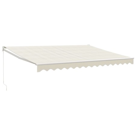 vidaXL Tenda da Sole Retrattile Crema 4x3 m in Tessuto e Alluminio