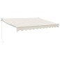 vidaXL Tenda da Sole Retrattile Crema 3x2,5 m in Tessuto e Alluminio