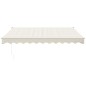 vidaXL Tenda da Sole Retrattile Crema 3x2,5 m in Tessuto e Alluminio