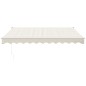 vidaXL Tenda da Sole Retrattile Crema 3,5x2,5 m in Tessuto e Alluminio