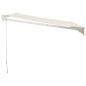 vidaXL Tenda da Sole Retrattile Crema 3,5x2,5 m in Tessuto e Alluminio