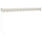 vidaXL Tenda da Sole Retrattile Crema 3,5x2,5 m in Tessuto e Alluminio