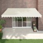 vidaXL Tenda da Sole Retrattile Crema 4,5x3 m in Tessuto e Alluminio vidaXL Tenda da Sole Retrattile Crema 4,5x3 m in Tessuto e Alluminio