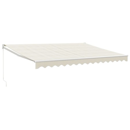 vidaXL Tenda da Sole Retrattile Crema 4,5x3 m in Tessuto e Alluminio
