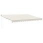 vidaXL Tenda da Sole Retrattile Crema 4,5x3 m in Tessuto e Alluminio vidaXL Tenda da Sole Retrattile Crema 4,5x3 m in Tessuto e Alluminio