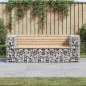 vidaXL Panca Giardino Design Gabbione 184x71x65,5 cm Massello di Pino vidaXL Panca Giardino Design Gabbione 184x71x65,5 cm Massello di Pino