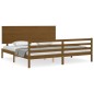 vidaXL Giroletto con Testiera Miele 200x200 cm in Legno Massello vidaXL Giroletto con Testiera Miele 200x200 cm in Legno Massello