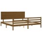 vidaXL Giroletto con Testiera Miele 200x200 cm in Legno Massello vidaXL Giroletto con Testiera Miele 200x200 cm in Legno Massello