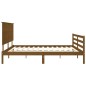 vidaXL Giroletto con Testiera Miele 200x200 cm in Legno Massello vidaXL Giroletto con Testiera Miele 200x200 cm in Legno Massello