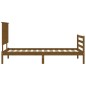 vidaXL Giroletto con Testiera Miele 100x200 cm in Legno Massello