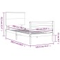 vidaXL Giroletto con Testiera Grigio 100x200 cm in Legno Massello vidaXL Giroletto con Testiera Grigio 100x200 cm in Legno Massello