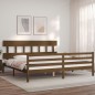 vidaXL Giroletto con Testiera Miele 200x200 cm in Legno Massello vidaXL Giroletto con Testiera Miele 200x200 cm in Legno Massello