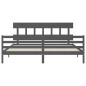 vidaXL Giroletto con Testiera Grigio 6FT Super King in Legno Massello vidaXL Giroletto con Testiera Grigio 6FT Super King in Legno Massello