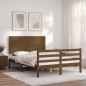 vidaXL Giroletto con Testiera Miele 140x200 cm in Legno Massello vidaXL Giroletto con Testiera Miele 140x200 cm in Legno Massello