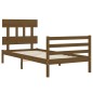 vidaXL Giroletto con Testiera Miele 100x200 cm in Legno Massello vidaXL Giroletto con Testiera Miele 100x200 cm in Legno Massello