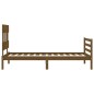 vidaXL Giroletto con Testiera Miele 100x200 cm in Legno Massello vidaXL Giroletto con Testiera Miele 100x200 cm in Legno Massello