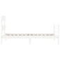 vidaXL Giroletto con Testiera Bianco 90x200 cm in Legno Massello vidaXL Giroletto con Testiera Bianco 90x200 cm in Legno Massello