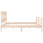 vidaXL Giroletto con Testiera 200x200 cm in Legno Massello vidaXL Giroletto con Testiera 200x200 cm in Legno Massello