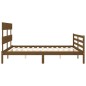 vidaXL Giroletto con Testiera Miele 5FT King Size in Legno Massello vidaXL Giroletto con Testiera Miele 5FT King Size in Legno Massello