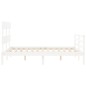 vidaXL Giroletto con Testiera Bianco 120x200 cm in Legno Massello vidaXL Giroletto con Testiera Bianco 120x200 cm in Legno Massello