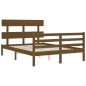 vidaXL Giroletto con Testiera Miele 140x200 cm in Legno Massello vidaXL Giroletto con Testiera Miele 140x200 cm in Legno Massello