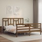 vidaXL Giroletto con Testiera Miele 160x200 cm Legno Massello vidaXL Giroletto con Testiera Miele 160x200 cm Legno Massello