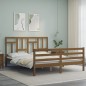vidaXL Giroletto con Testiera Miele 160x200 cm Legno Massello vidaXL Giroletto con Testiera Miele 160x200 cm Legno Massello