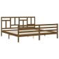vidaXL Giroletto con Testiera Miele 200x200 cm in Legno Massello vidaXL Giroletto con Testiera Miele 200x200 cm in Legno Massello