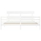 vidaXL Giroletto con Testiera Bianco 6FT Super King in Legno Massello vidaXL Giroletto con Testiera Bianco 6FT Super King in Legno Massello
