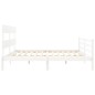 vidaXL Giroletto con Testiera Bianco 6FT Super King in Legno Massello vidaXL Giroletto con Testiera Bianco 6FT Super King in Legno Massello