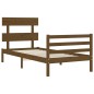 vidaXL Giroletto con Testiera Miele 100x200 cm in Legno Massello vidaXL Giroletto con Testiera Miele 100x200 cm in Legno Massello