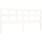 vidaXL Giroletto con Testiera Bianco 200x200 cm in Legno Massello vidaXL Giroletto con Testiera Bianco 200x200 cm in Legno Massello