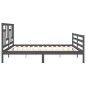 vidaXL Giroletto con Testiera Grigio 6FT Super King in Legno Massello vidaXL Giroletto con Testiera Grigio 6FT Super King in Legno Massello