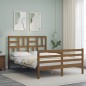 vidaXL Giroletto con Testiera Miele 4FT Small Double in Legno Massello vidaXL Giroletto con Testiera Miele 4FT Small Double in Legno Massello