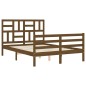vidaXL Giroletto con Testiera Miele 4FT Small Double in Legno Massello vidaXL Giroletto con Testiera Miele 4FT Small Double in Legno Massello