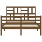 vidaXL Giroletto con Testiera Miele 4FT Small Double in Legno Massello vidaXL Giroletto con Testiera Miele 4FT Small Double in Legno Massello
