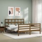 vidaXL Giroletto con Testiera Miele 160x200 cm Legno Massello vidaXL Giroletto con Testiera Miele 160x200 cm Legno Massello