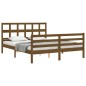 vidaXL Giroletto con Testiera Miele 160x200 cm Legno Massello vidaXL Giroletto con Testiera Miele 160x200 cm Legno Massello