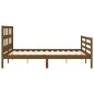 vidaXL Giroletto con Testiera Miele 160x200 cm Legno Massello vidaXL Giroletto con Testiera Miele 160x200 cm Legno Massello