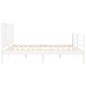 vidaXL Giroletto con Testiera Bianco 200x200 cm in Legno Massello vidaXL Giroletto con Testiera Bianco 200x200 cm in Legno Massello