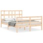 vidaXL Giroletto con Testiera Small Double in Legno Massello vidaXL Giroletto con Testiera Small Double in Legno Massello