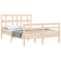 vidaXL Giroletto con Testiera Small Double in Legno Massello vidaXL Giroletto con Testiera Small Double in Legno Massello