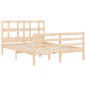 vidaXL Giroletto con Testiera Small Double in Legno Massello vidaXL Giroletto con Testiera Small Double in Legno Massello